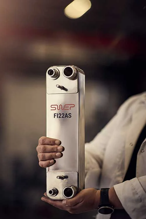 CO2-reduced steel brazed plate heat exchangers